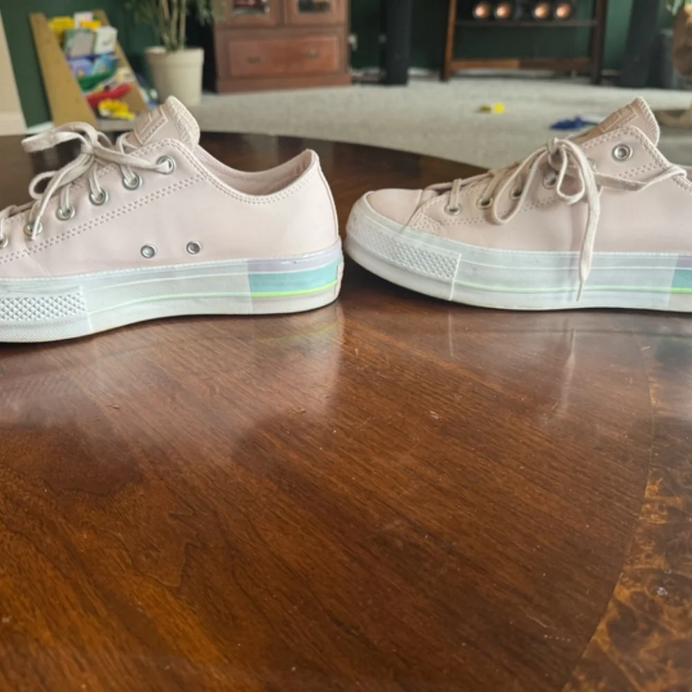 🌈 FOR SALE: Pastel Rainbow Platform Converse 🌈 - Picture 2 of 5